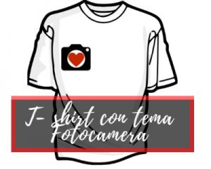 T- shirt con tema Fotocamera